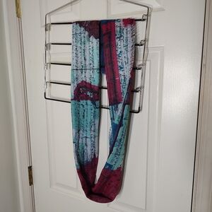 Lightweight Teal and Burgundy Scarf From Hard Rock